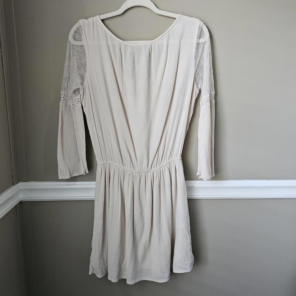 American Eagle Outfitters Beige Lace Detail Dress Medium - Picture 9 of 9